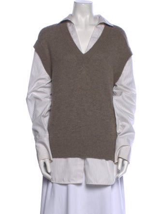 Brochu Walker Wool Colorblock Pattern Sweater