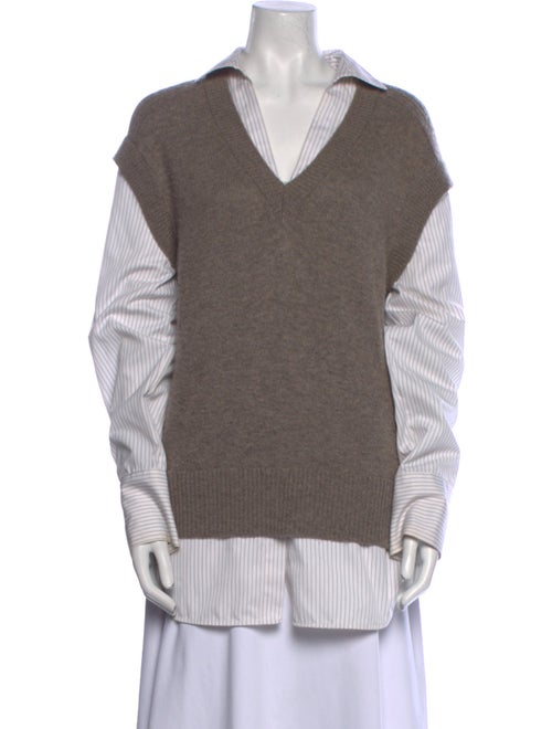Brochu Walker Wool Colorblock Pattern Sweater