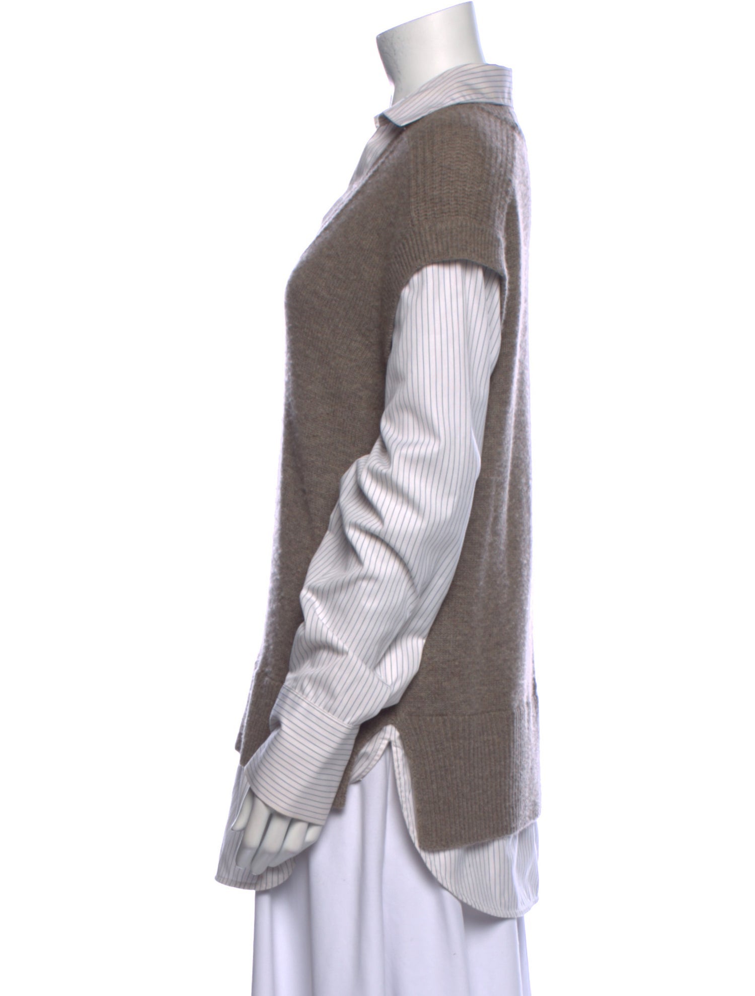 Brochu Walker Wool Colorblock Pattern Sweater