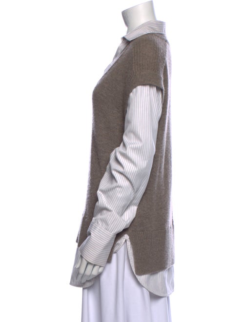 Brochu Walker Wool Colorblock Pattern Sweater