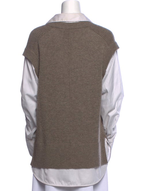 Brochu Walker Wool Colorblock Pattern Sweater