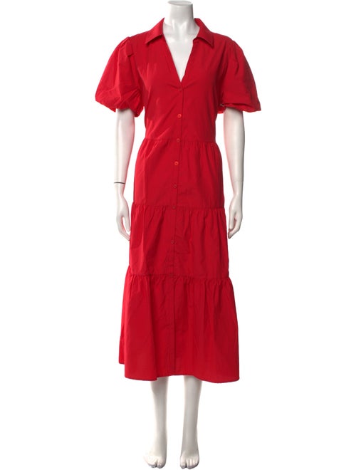 Brochu Walker V-Neck Midi Length Dress