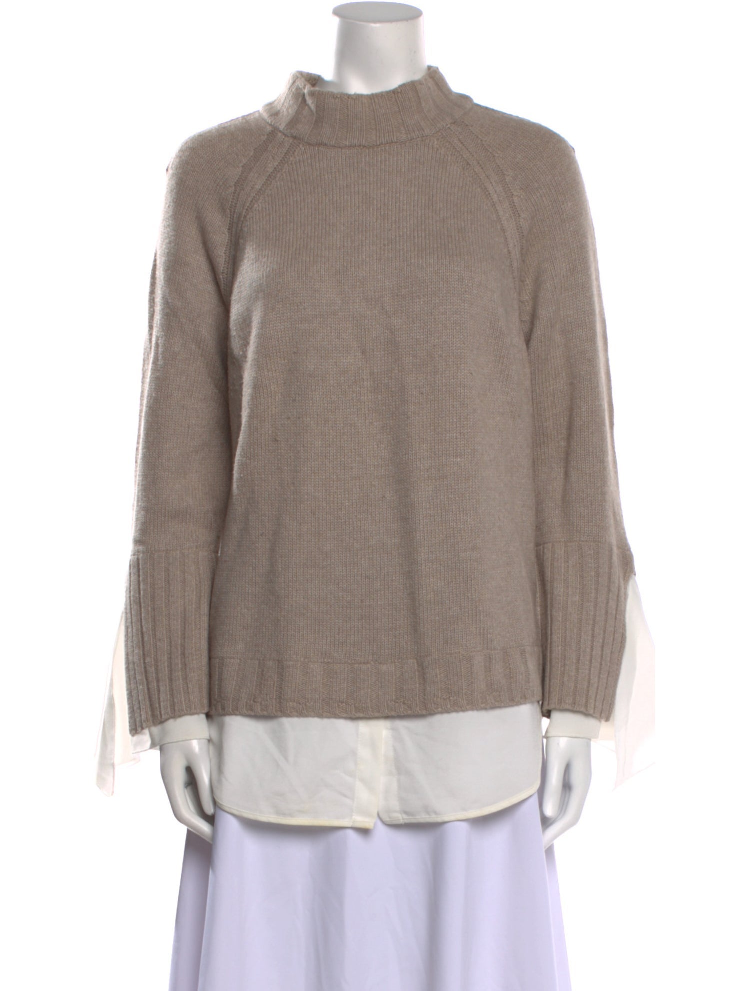 Brochu Walker Colorblock Pattern Mock Neck Sweater