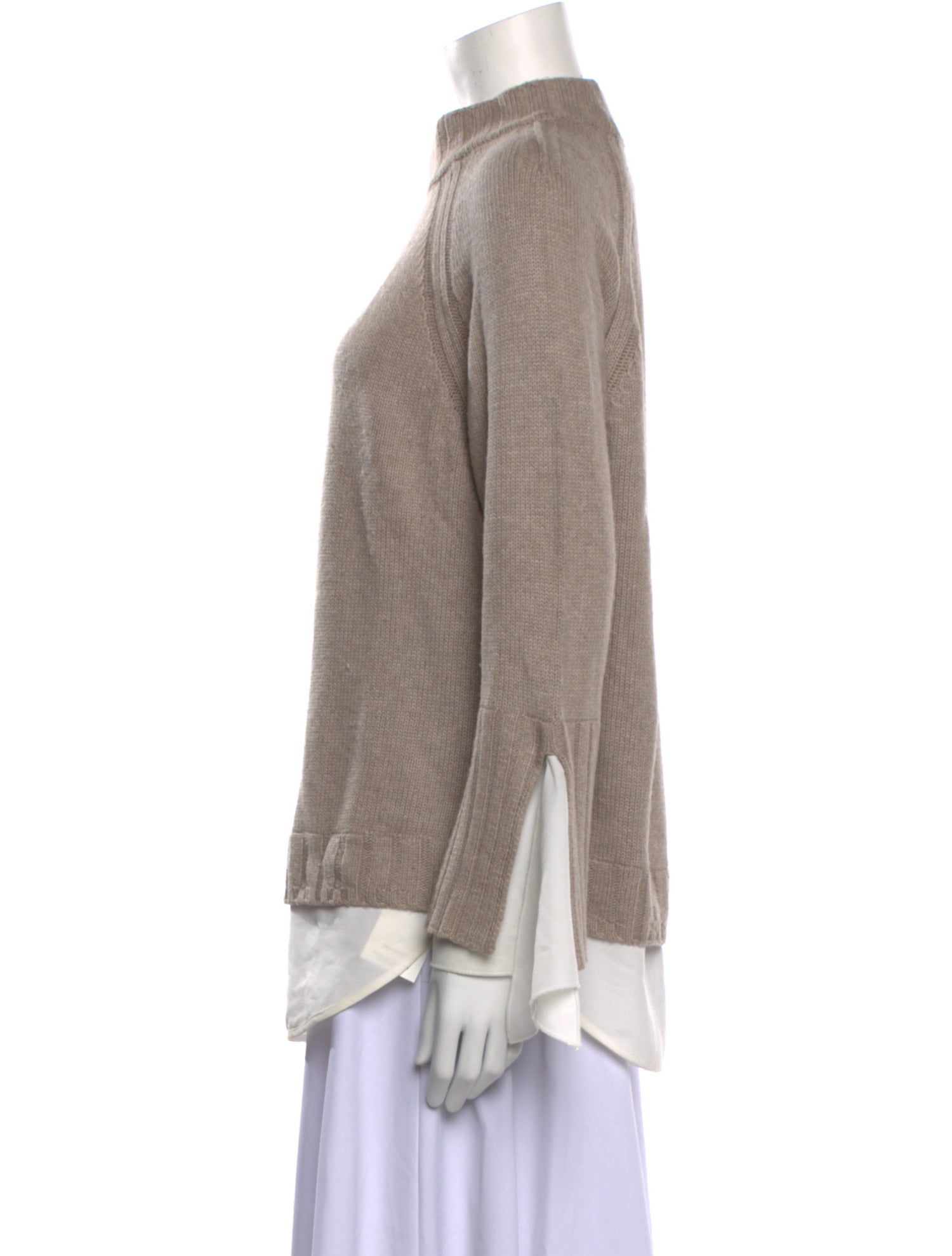 Brochu Walker Colorblock Pattern Mock Neck Sweater