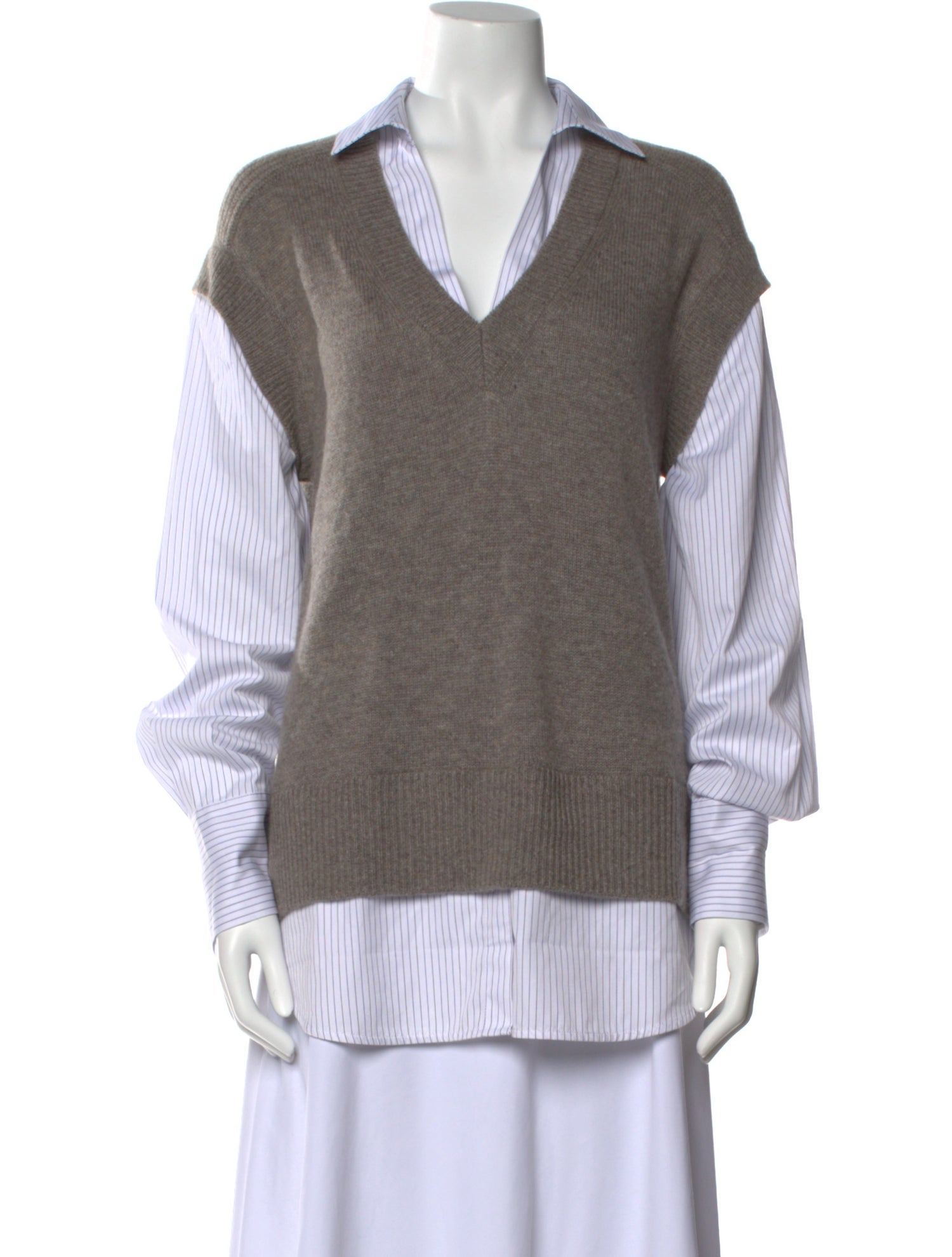 Brochu Walker Wool Colorblock Pattern Sweater