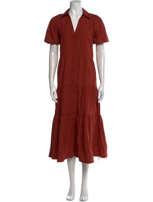 Brochu Walker V-Neck Midi Length Dress