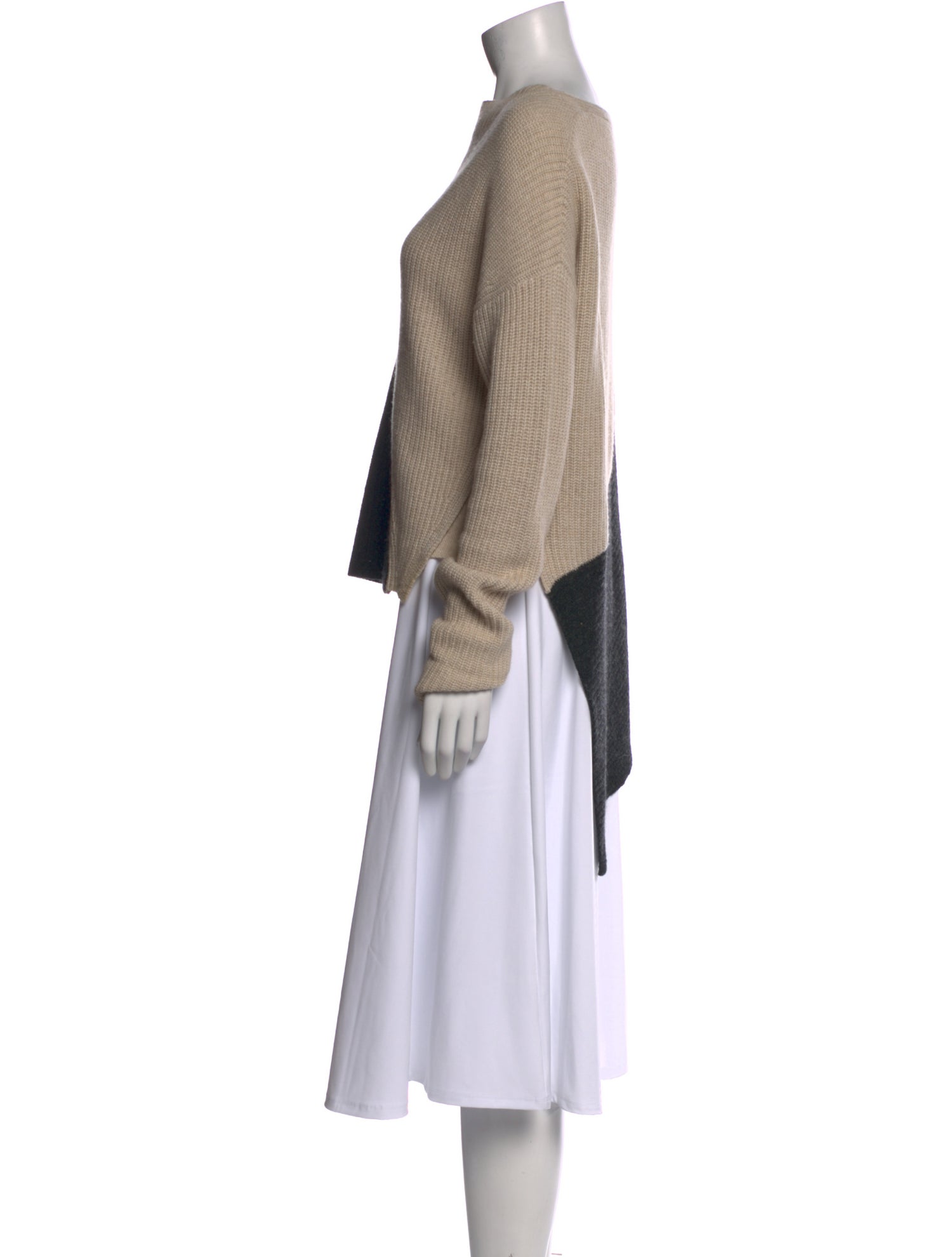 Brochu Walker Wool Colorblock Pattern Sweater