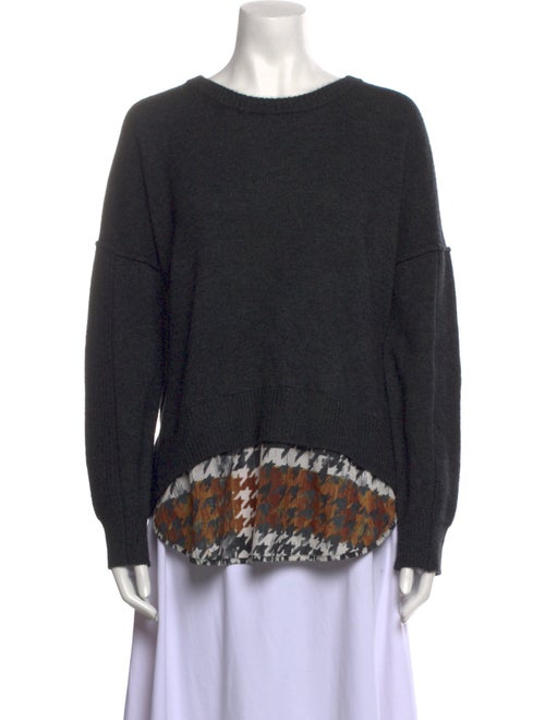 Brochu Walker Wool Houndstooth Print Sweater