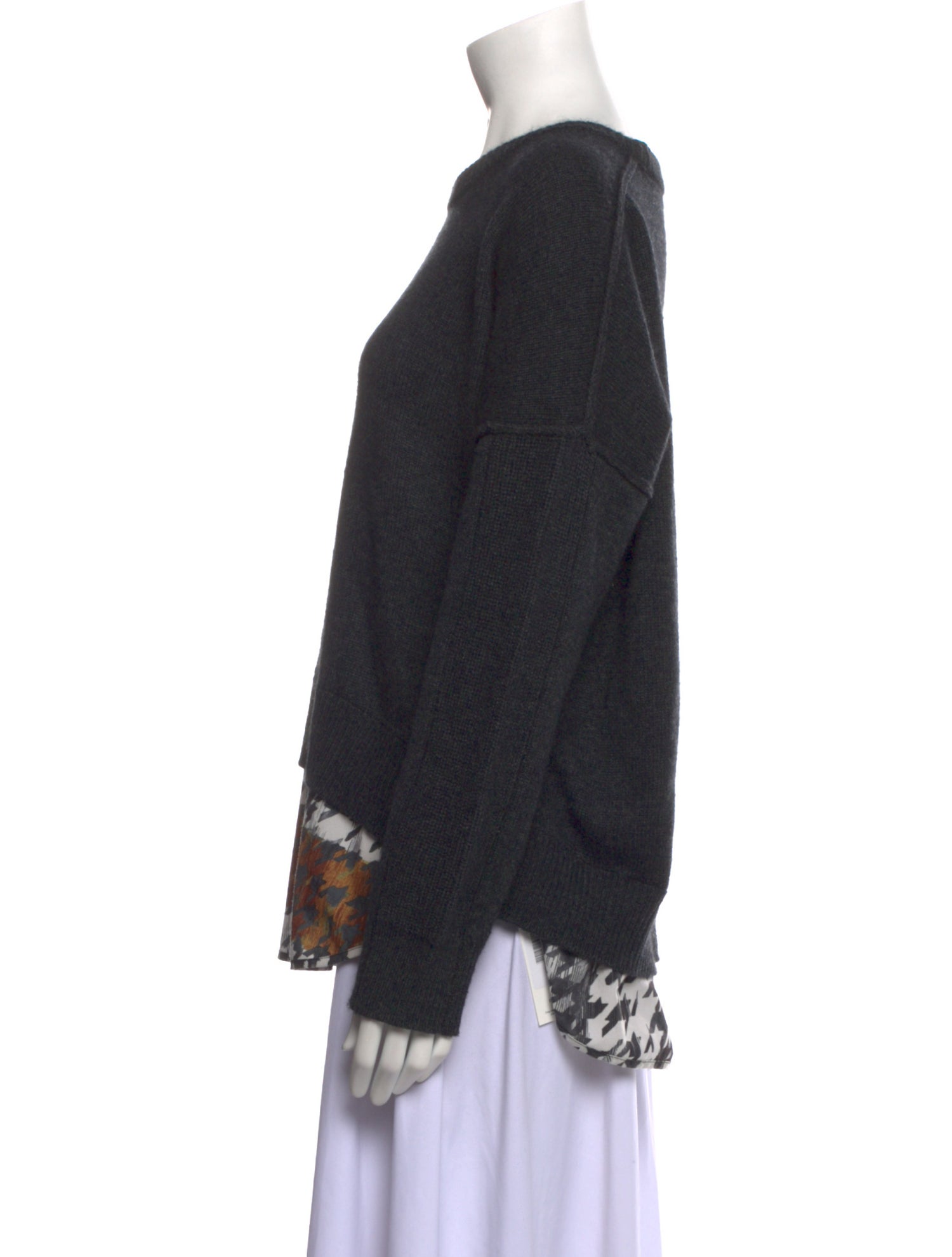 Brochu Walker Wool Houndstooth Print Sweater