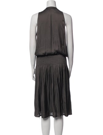 Brochu Walker Tie Neck Midi Length Dress