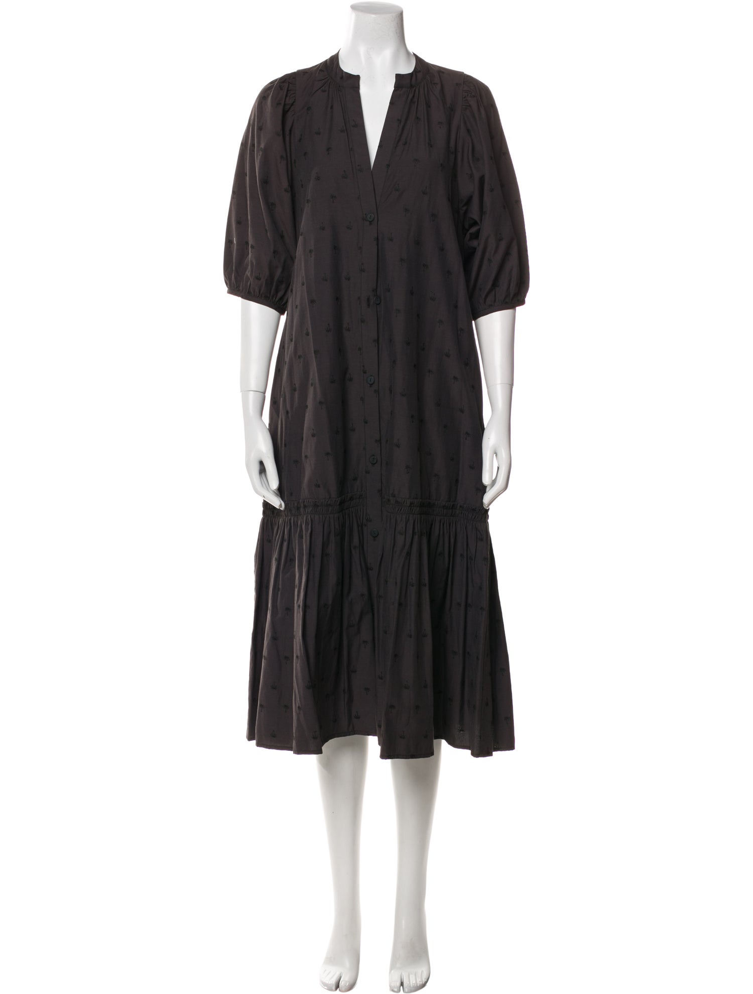 Brochu Walker V-Neck Midi Length Dress