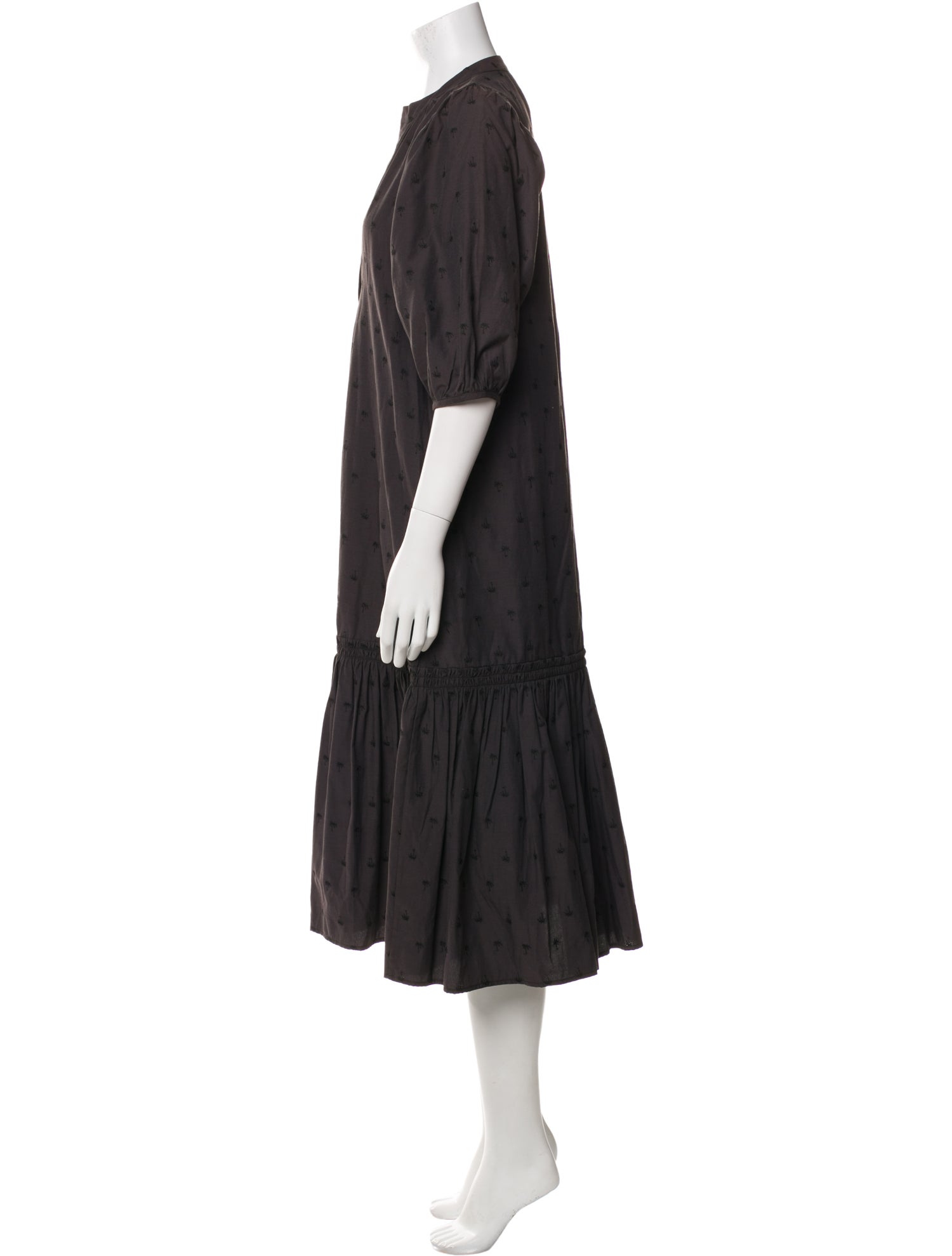 Brochu Walker V-Neck Midi Length Dress