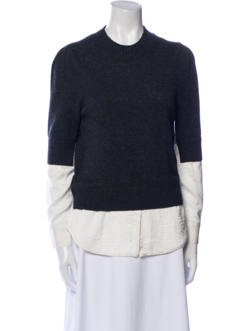 Brochu Walker Wool Colorblock Pattern Sweater