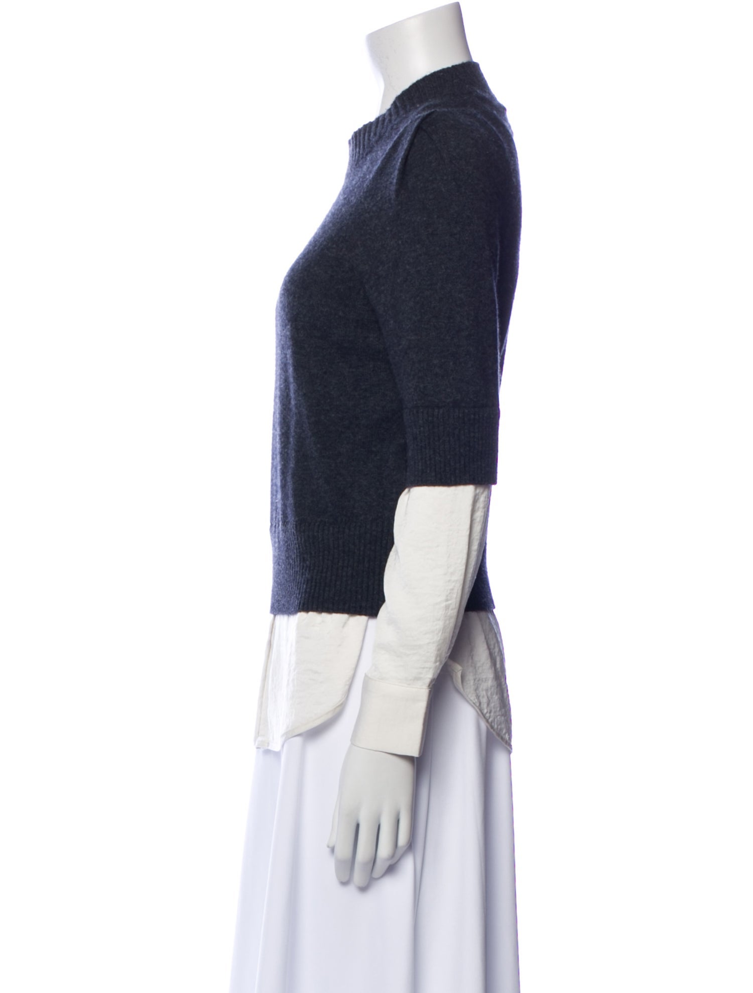 Brochu Walker Wool Colorblock Pattern Sweater