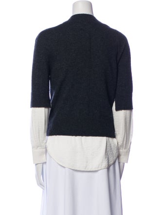 Brochu Walker Wool Colorblock Pattern Sweater