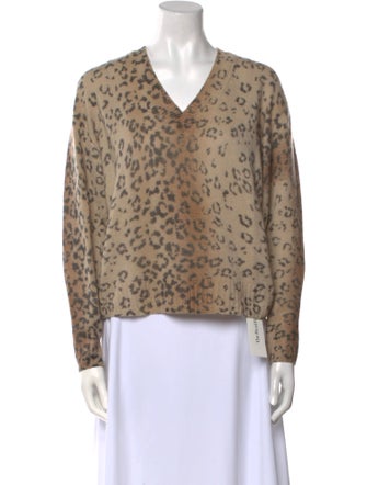 Brochu Walker Wool Animal Print Sweater