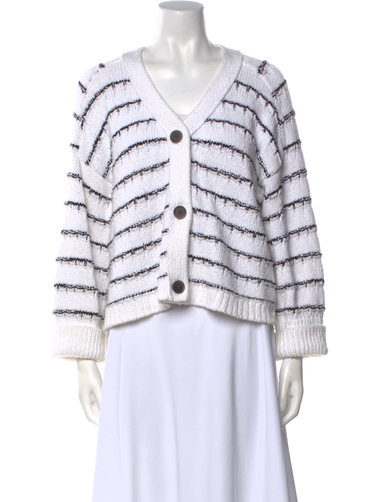 Brochu Walker Striped V-Neck Sweater