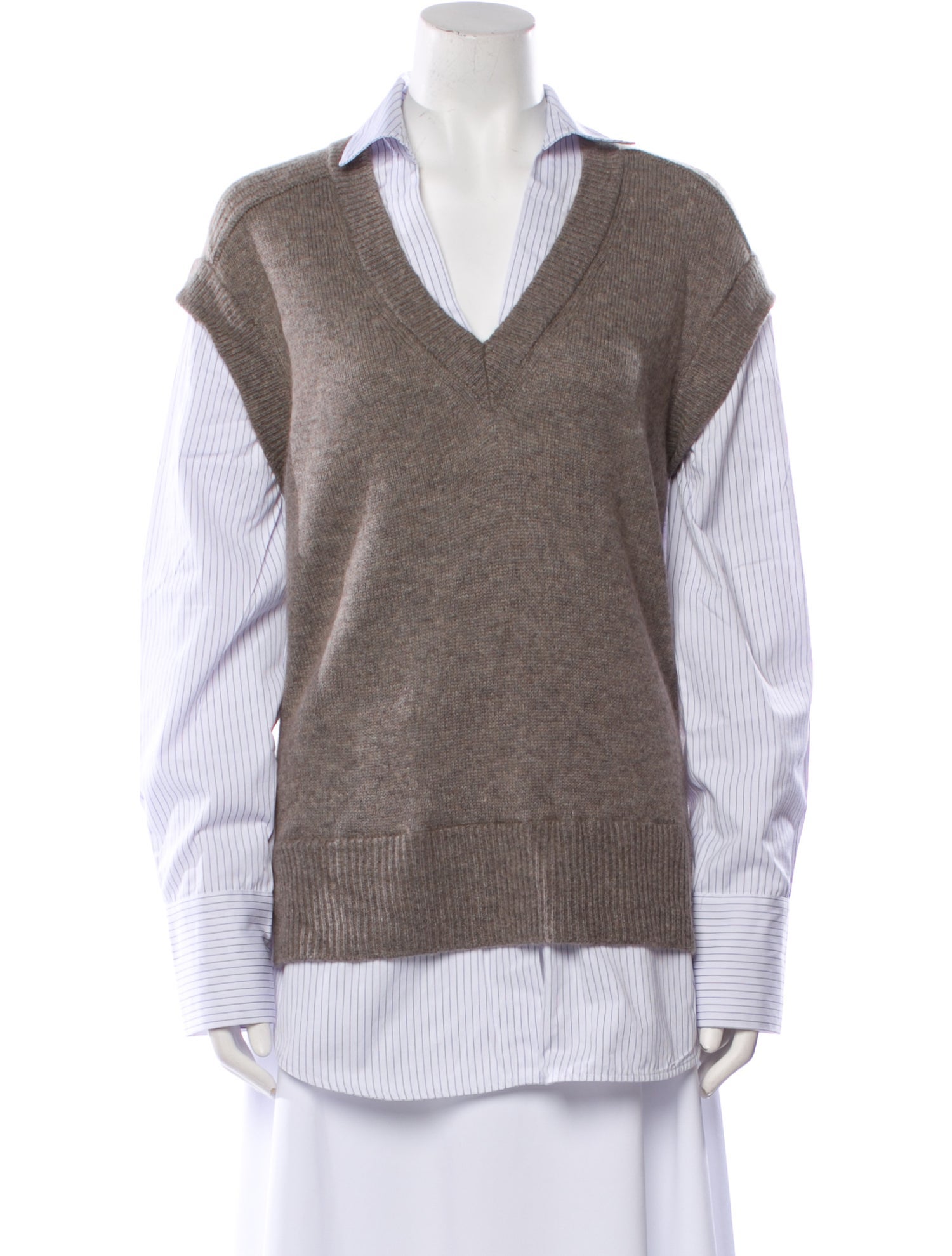 Brochu Walker Wool Colorblock Pattern Sweater
