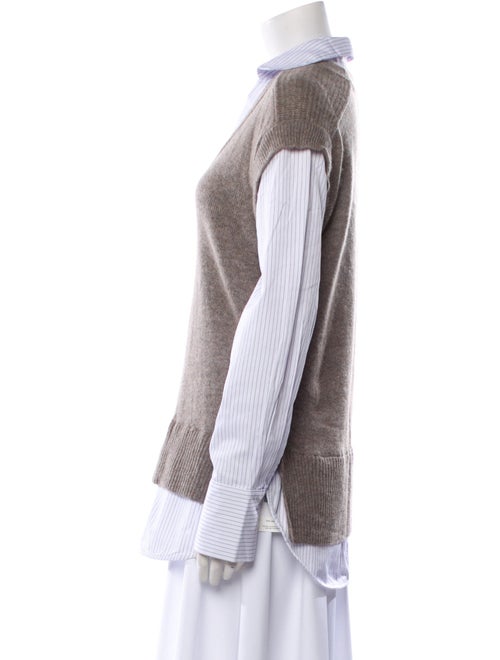 Brochu Walker Wool Colorblock Pattern Sweater