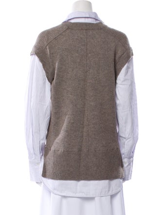 Brochu Walker Wool Colorblock Pattern Sweater