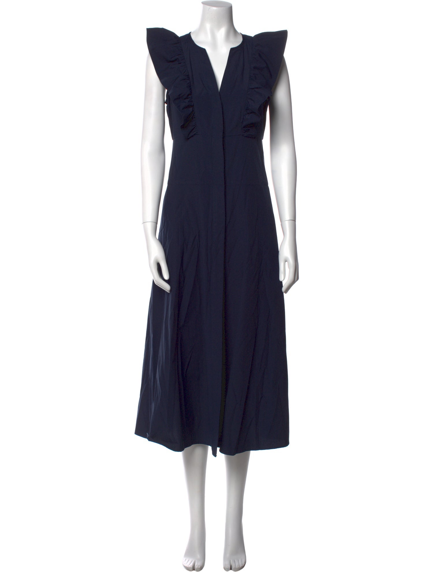 Brochu Walker V-Neck Midi Length Dress