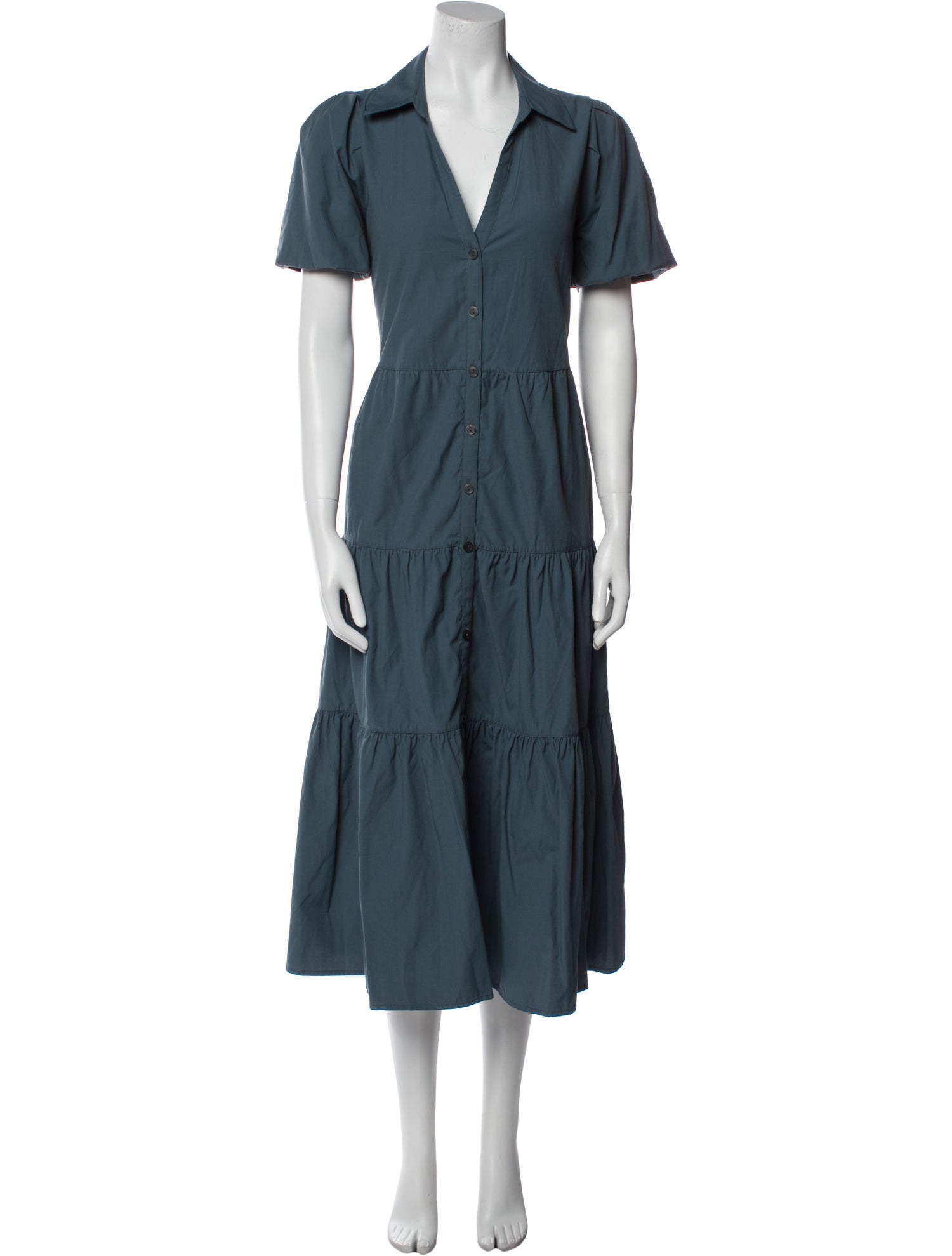 Brochu Walker V-Neck Midi Length Dress