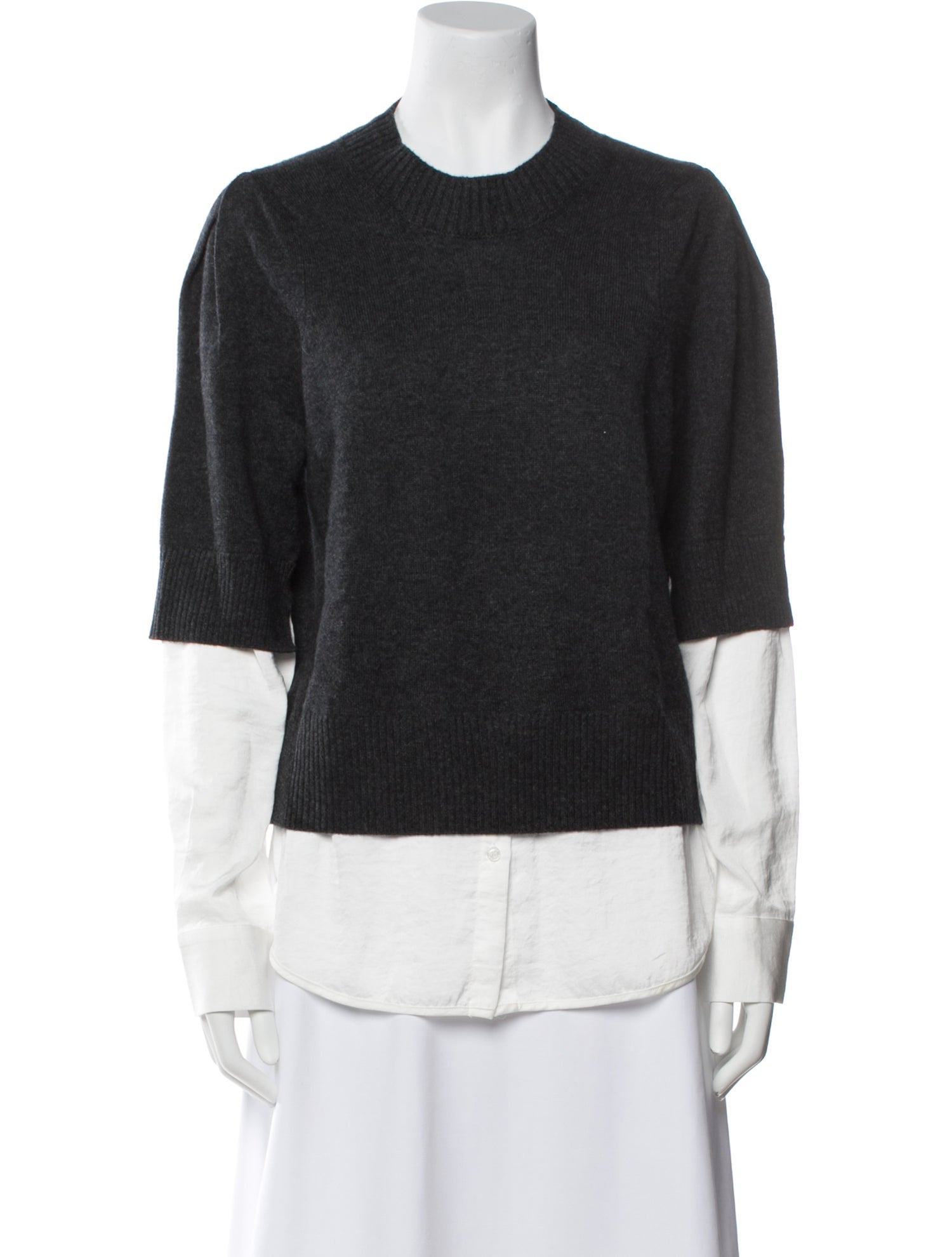 Brochu Walker Wool Colorblock Pattern Sweater