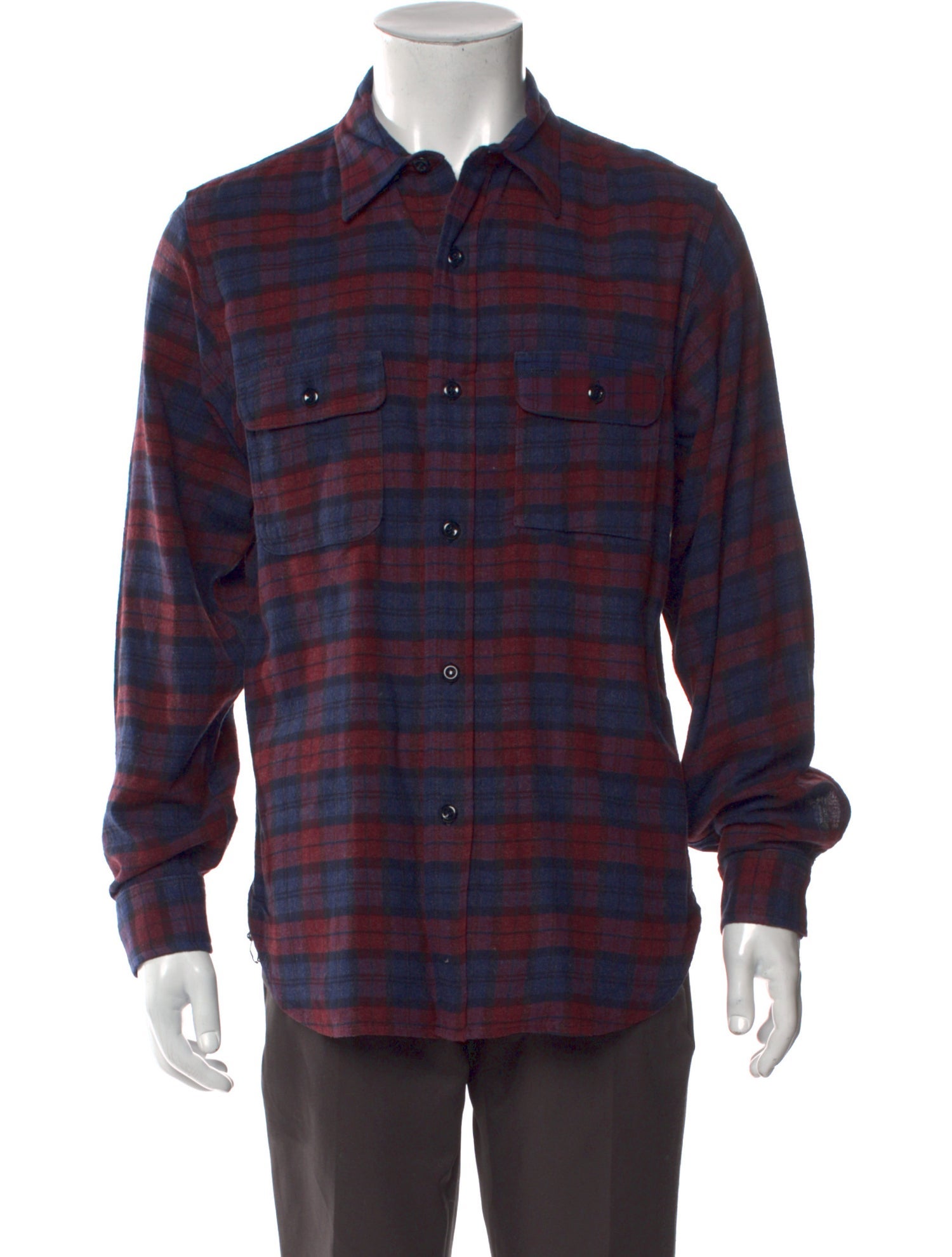 Battenwear Plaid Print Long Sleeve Western Shirt