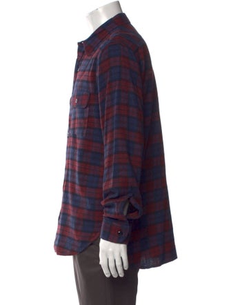 Battenwear Plaid Print Long Sleeve Western Shirt