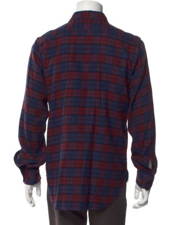Battenwear Plaid Print Long Sleeve Western Shirt