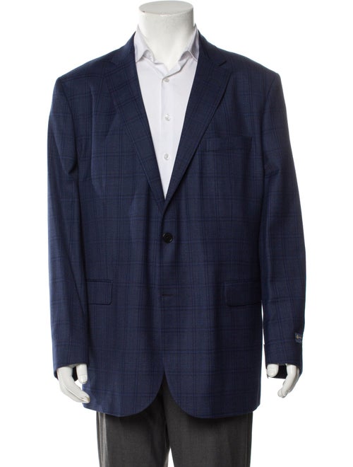 Brooks Brothers Wool Plaid Print Blazer