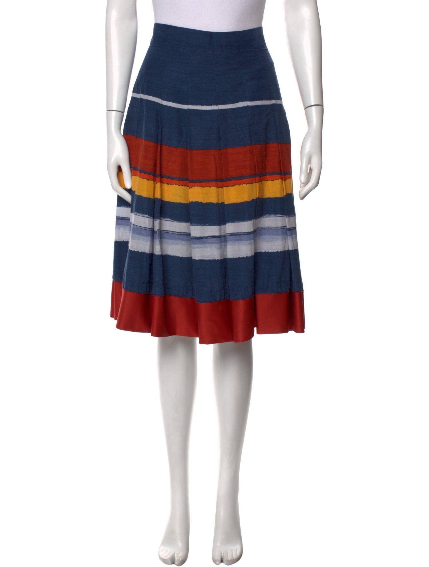 Brooks Brothers Striped Knee-Length Skirt