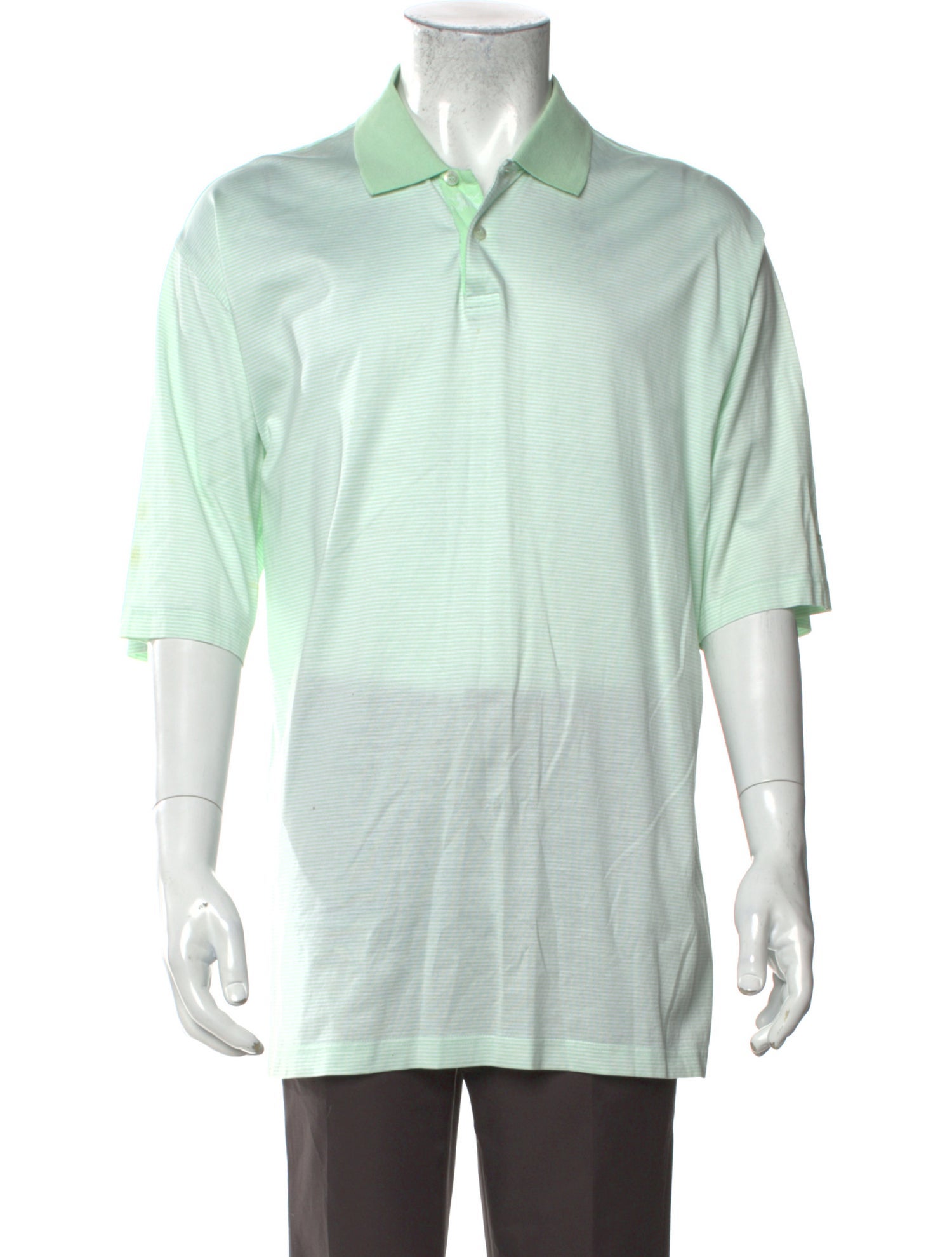 Burberry Golf Striped Collar Polo Shirt