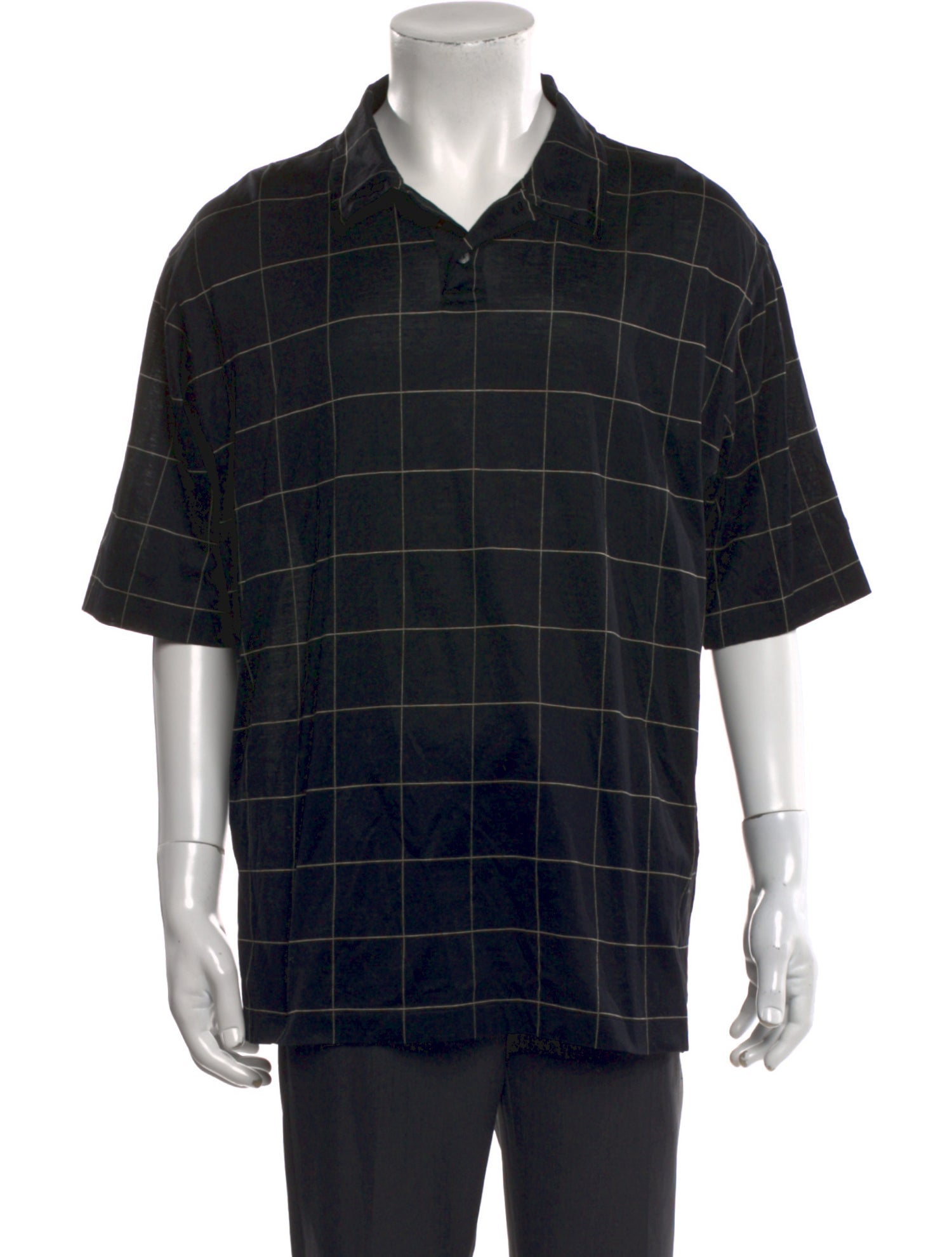Burberry Golf Plaid Print Collar Polo Shirt