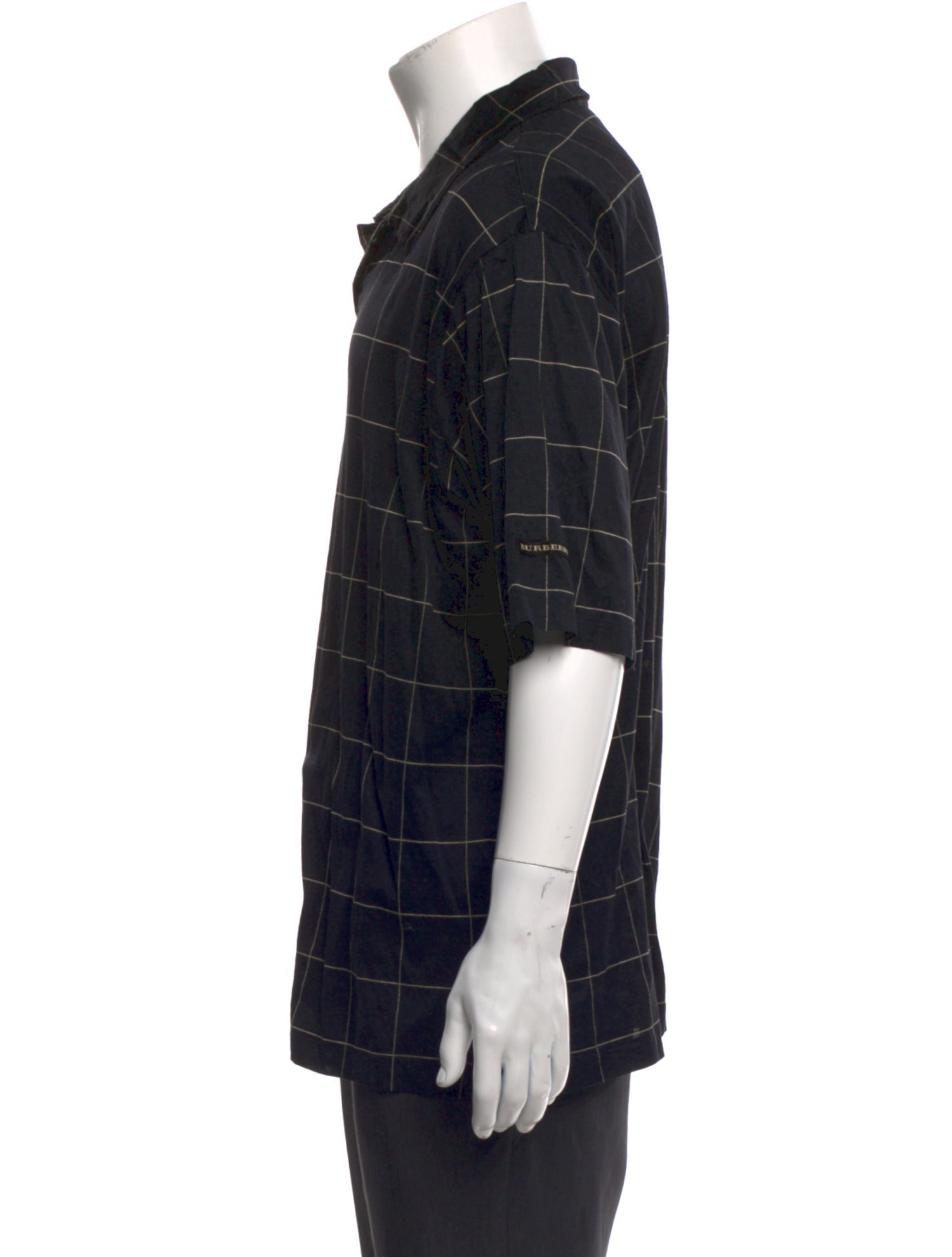 Burberry Golf Plaid Print Collar Polo Shirt