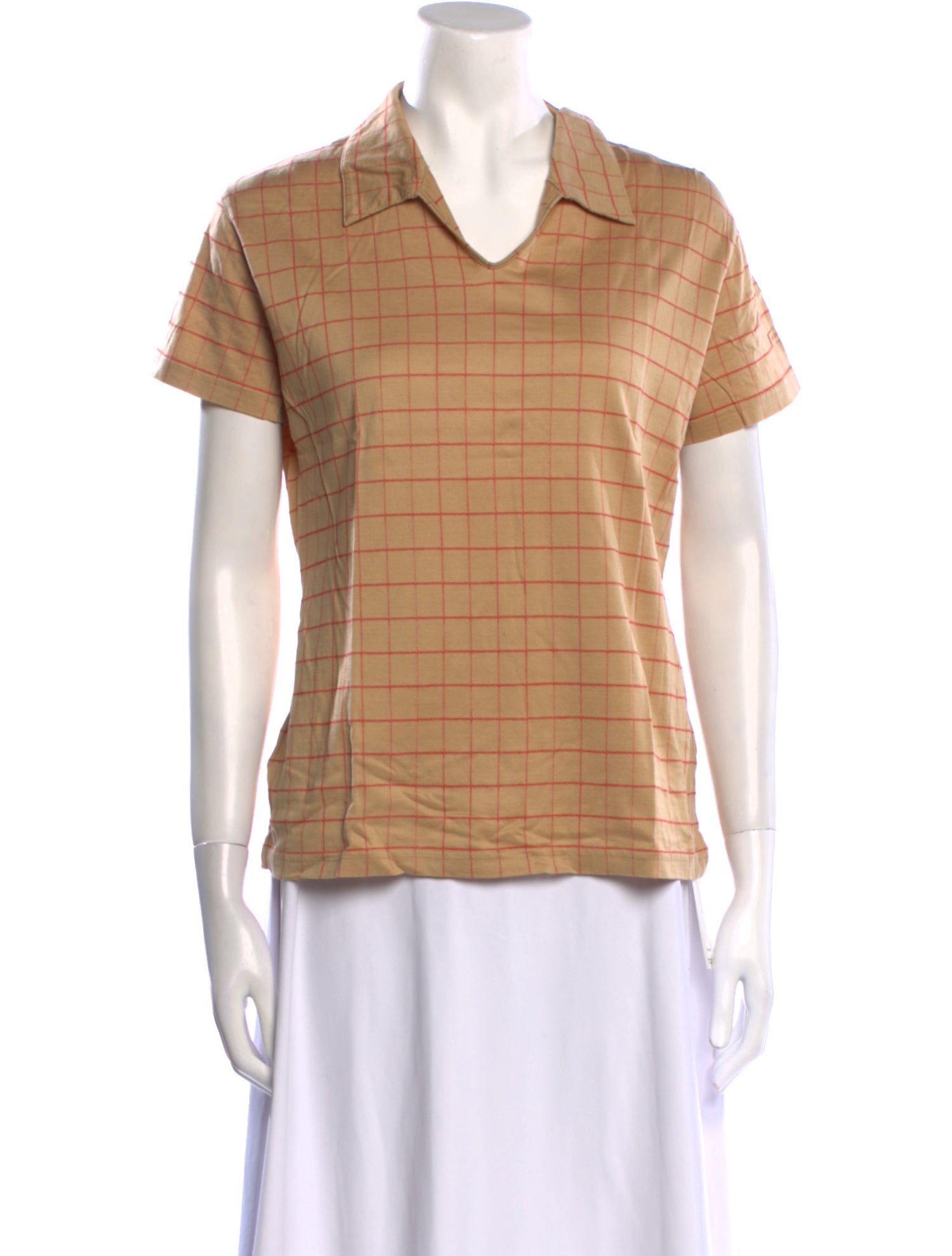 Burberry Golf Plaid Print Short Sleeve Polo