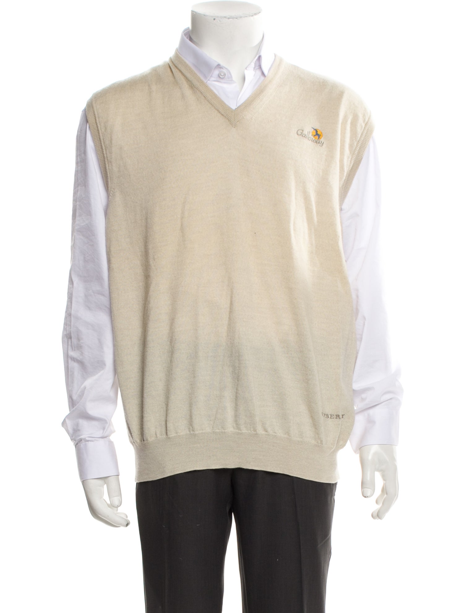 Burberry Golf Merino Wool V-Neck Sweater Vest