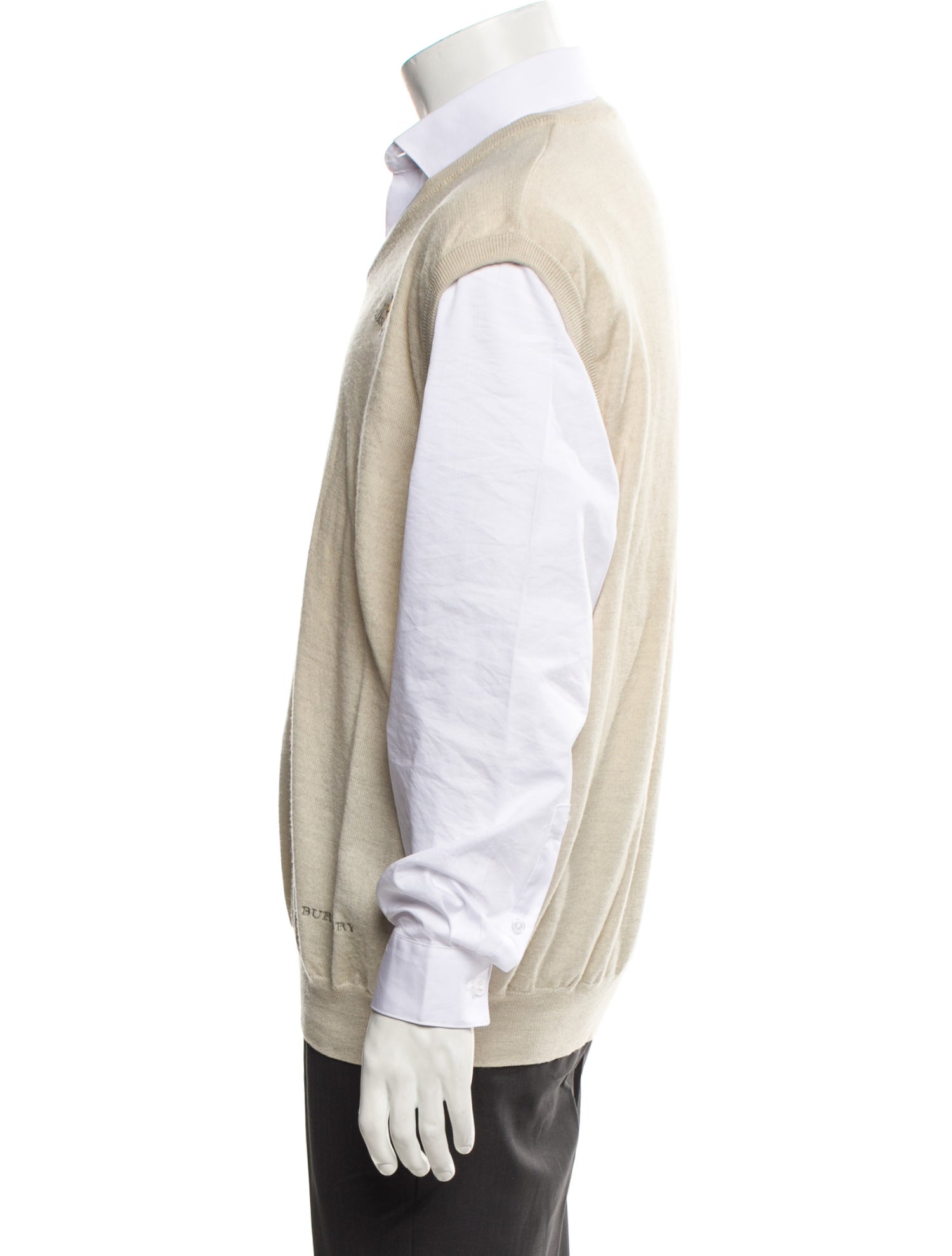 Burberry Golf Merino Wool V-Neck Sweater Vest