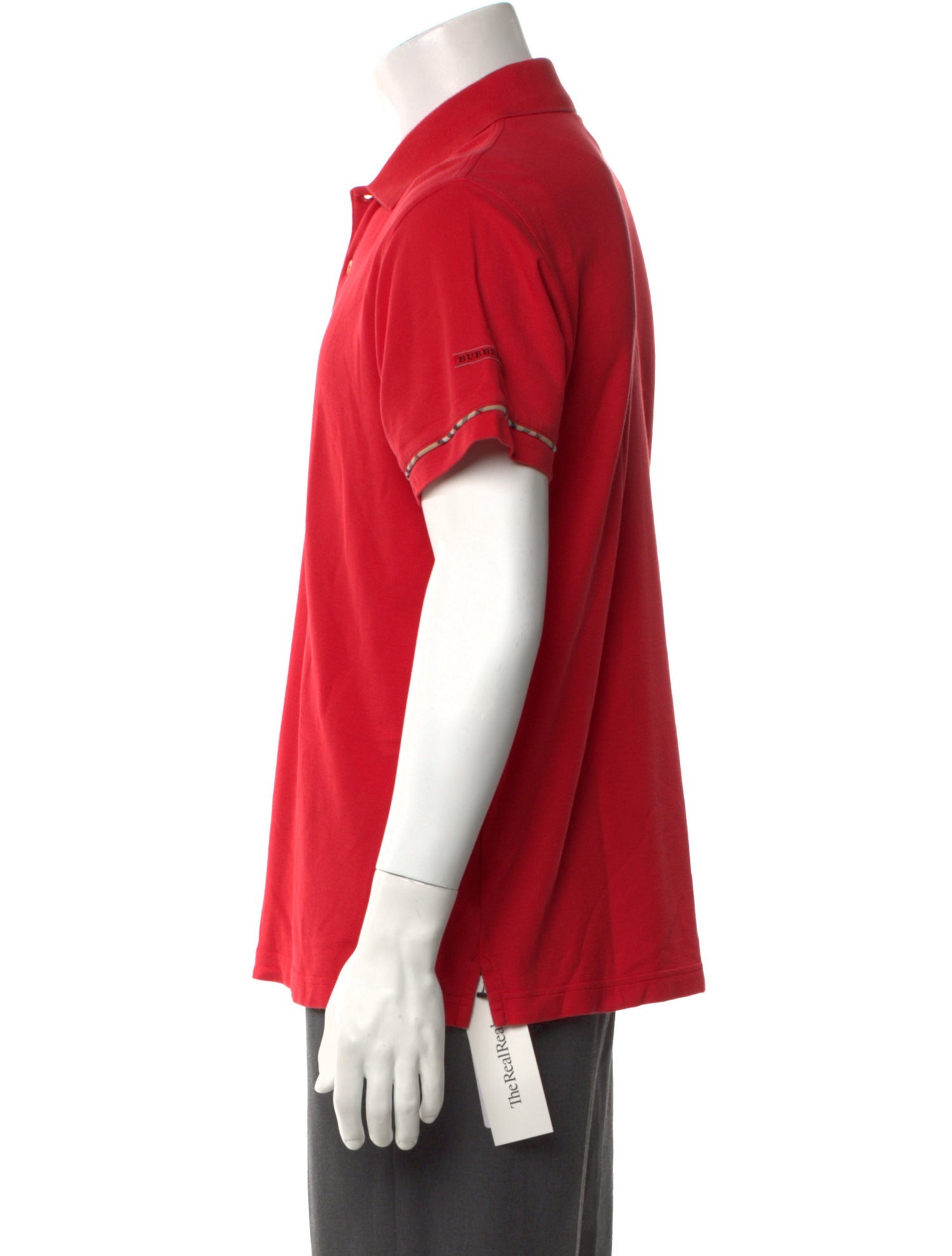 Burberry Golf Nova Check Pattern Crew Neck Polo Shirt