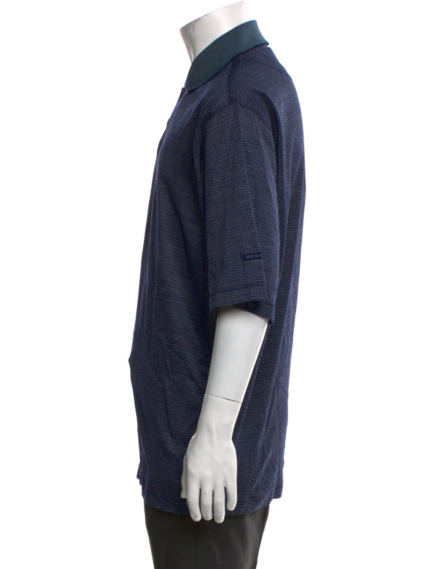 Burberry Golf House Check Pattern Crew Neck Polo Shirt