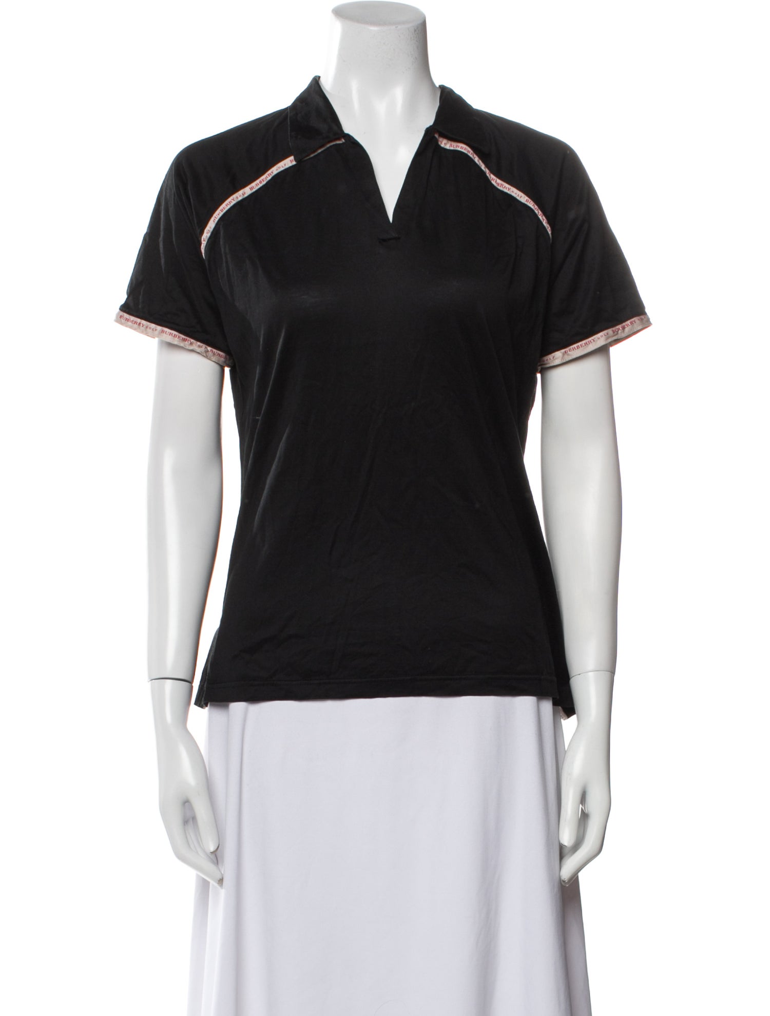 Burberry Golf V-Neck Short Sleeve Polo
