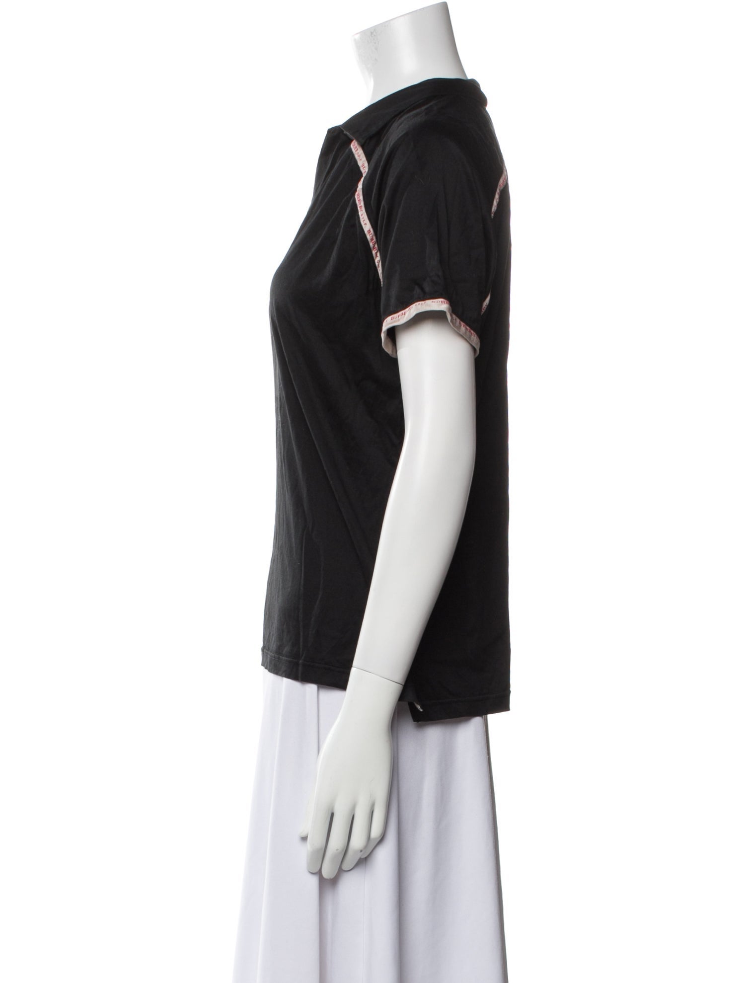 Burberry Golf V-Neck Short Sleeve Polo