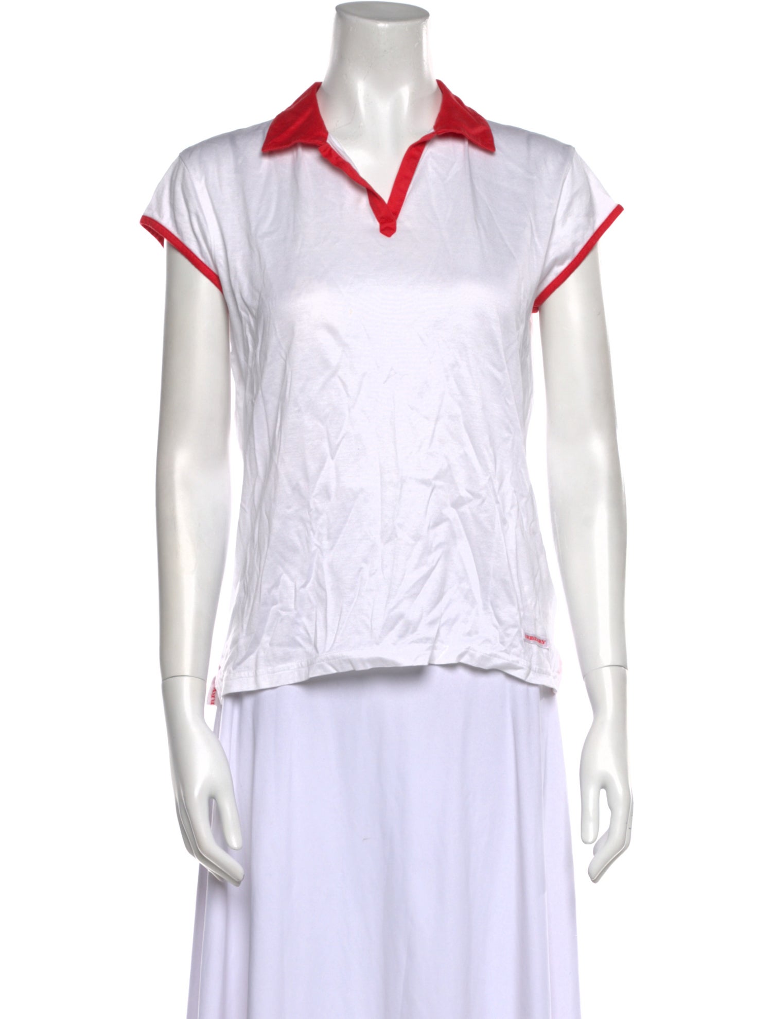 Burberry Golf V-Neck Short Sleeve Polo