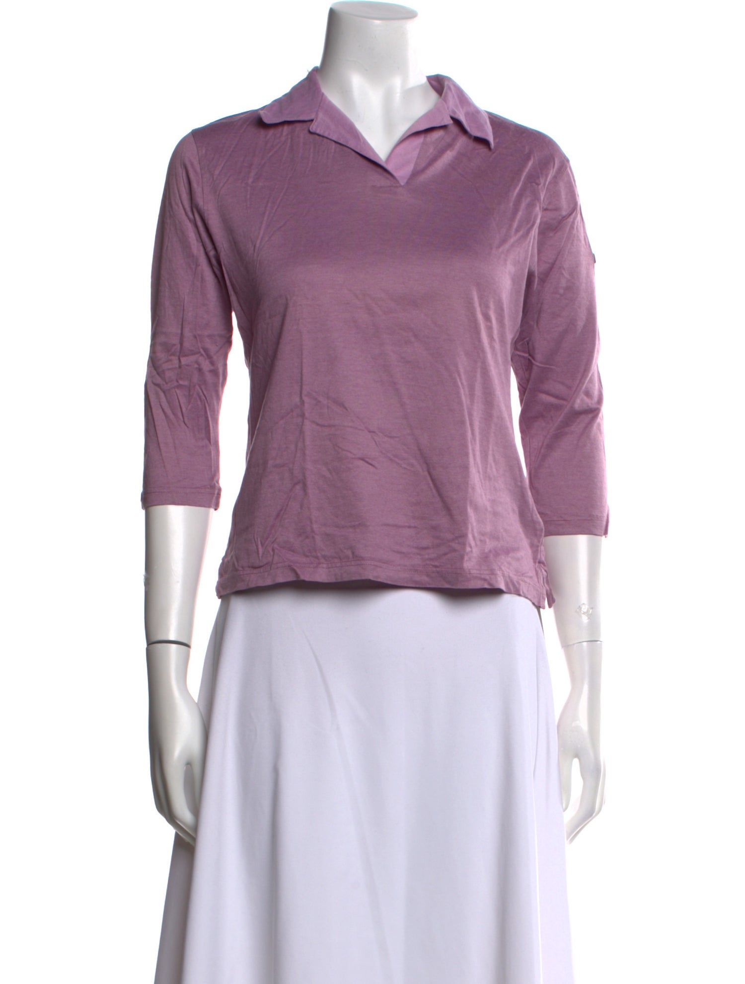 Burberry Golf V-Neck Three-Quarter Sleeve Crop Top