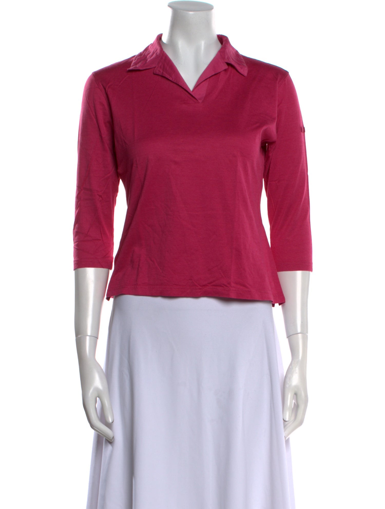 Burberry Golf V-Neck Three-Quarter Sleeve Crop Top