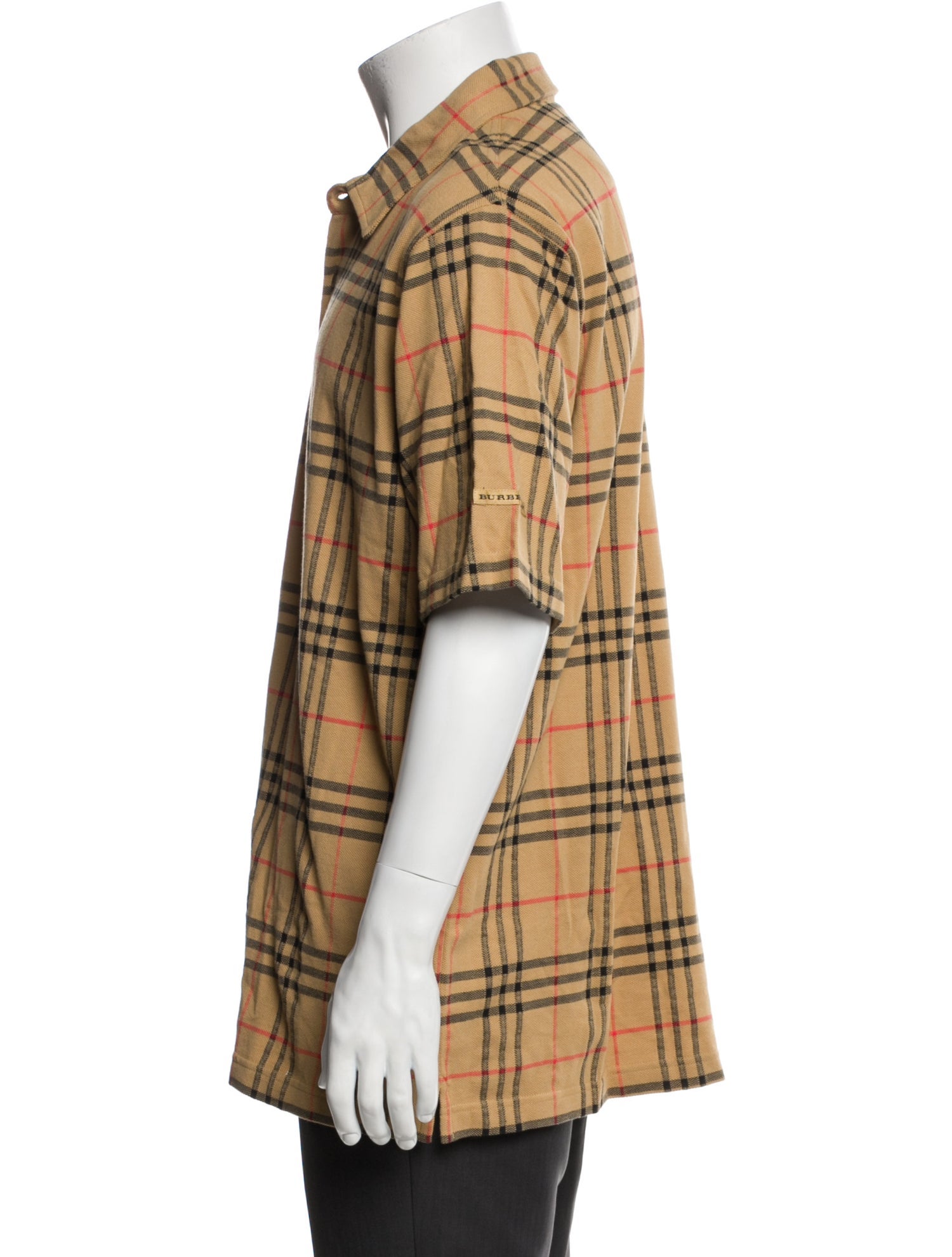 Burberry Golf Plaid Print Collar Polo Shirt w/ Tags