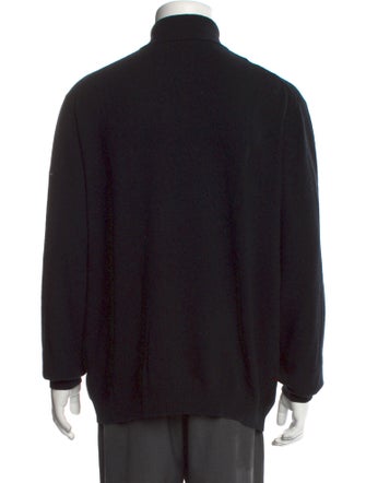 Burberry Golf Lambswool Plaid Print Cardigan