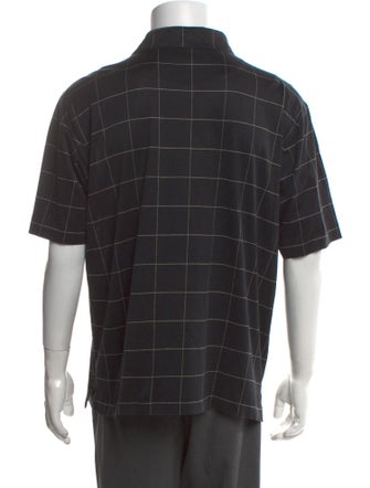 Burberry Golf Plaid Print Collar Polo Shirt