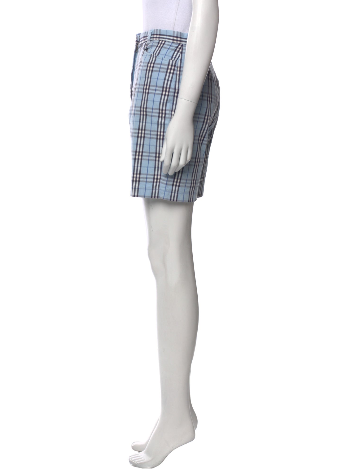 Burberry Golf Plaid Print Mini Shorts