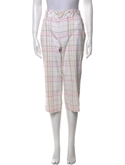 Burberry Golf Plaid Print Wide Leg Pants